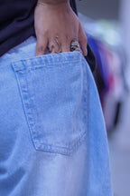 CLOUD FADE BARREL DENIM