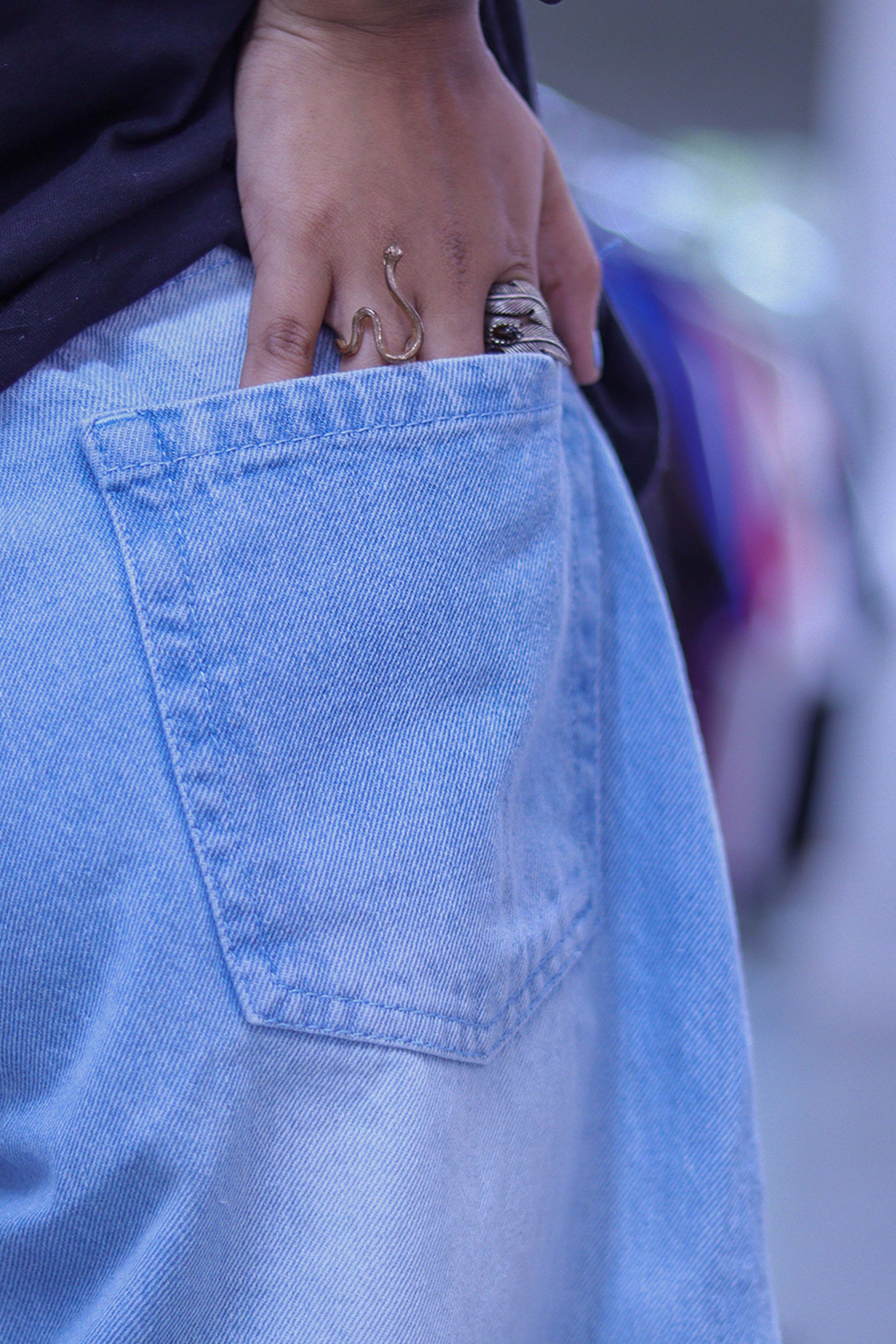 CLOUD FADE BARREL DENIM