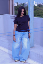 CLOUD FADE BARREL DENIM